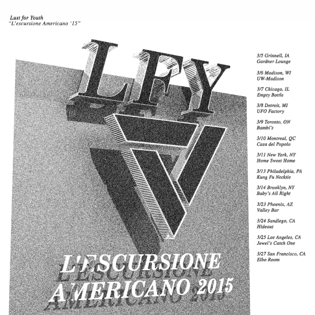 Lust For Youth - U.S. Tour - 2015 - Poster