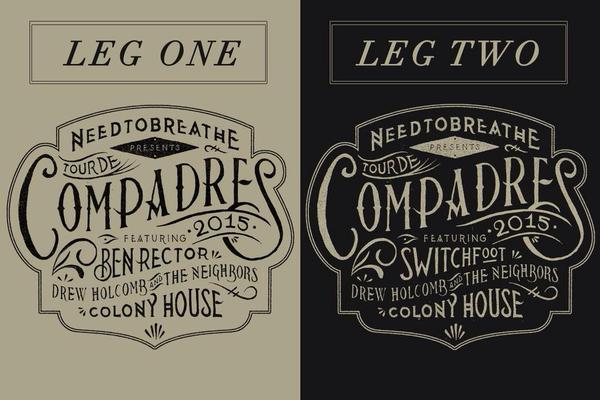 Needtobreathe - Tour De Compadres - poster