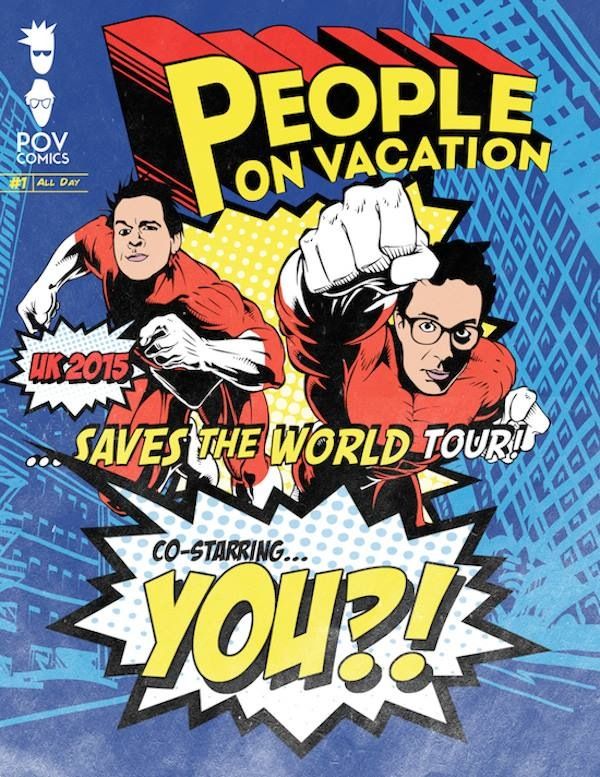 People On Vacation - UK tour 2015 - poster