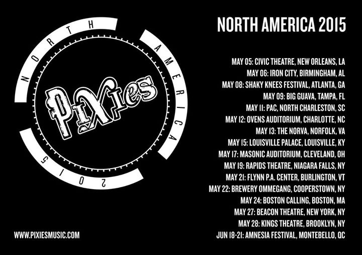 Pixies - North American Tour 2015 - poster