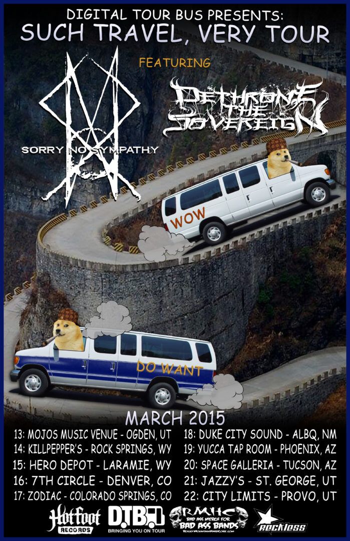 Sorry, No Sympathy -  U.S. tour - poster