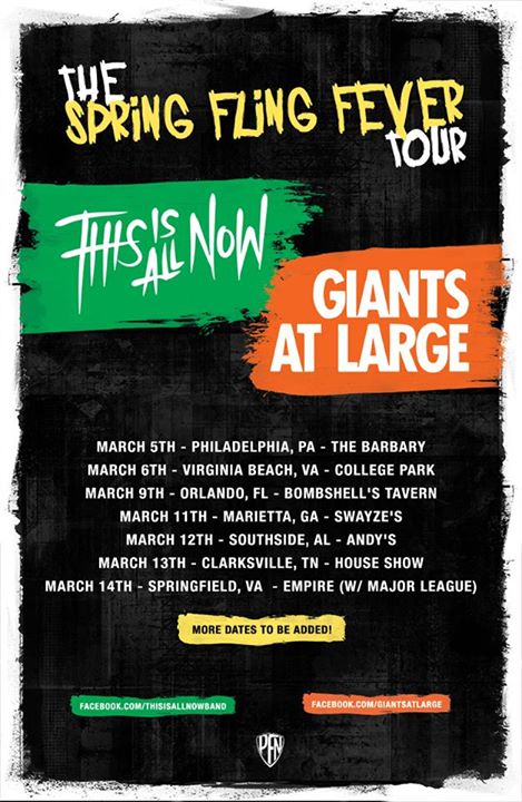 This Is All Now - Spring Flig Fever Tour- 2015 - Poster