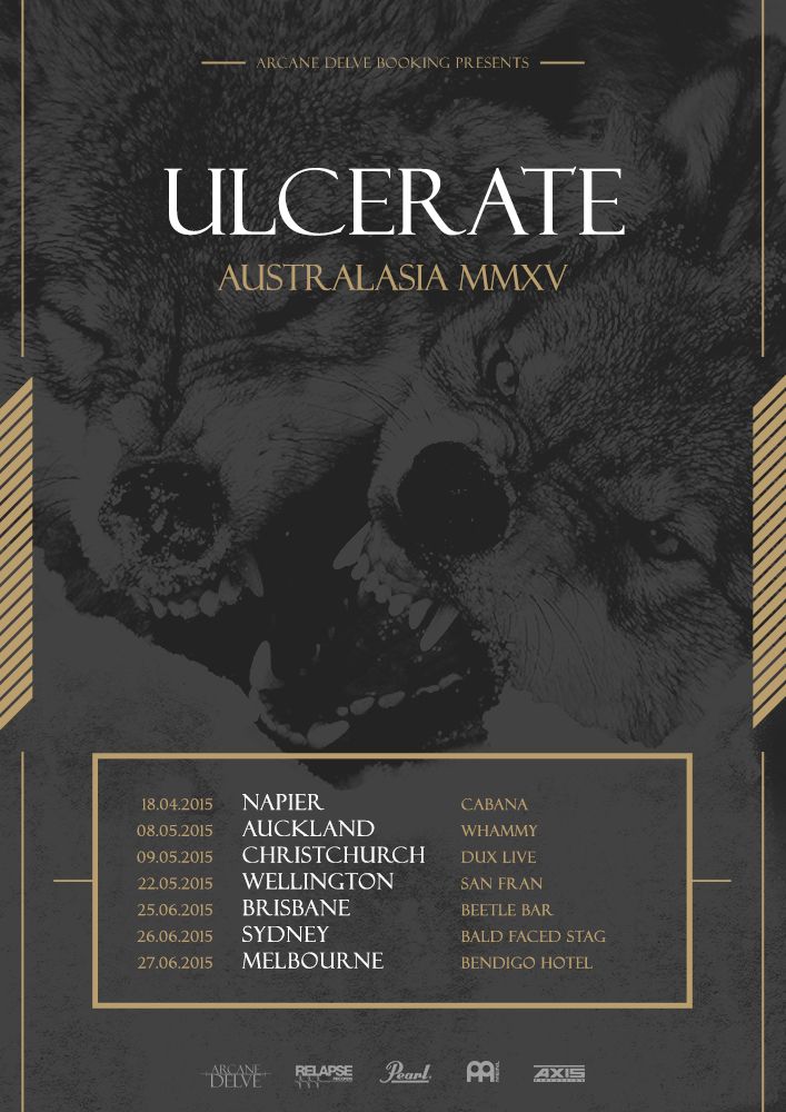 Ulcerate - Australasia MMXV Tour - Poster - 2015