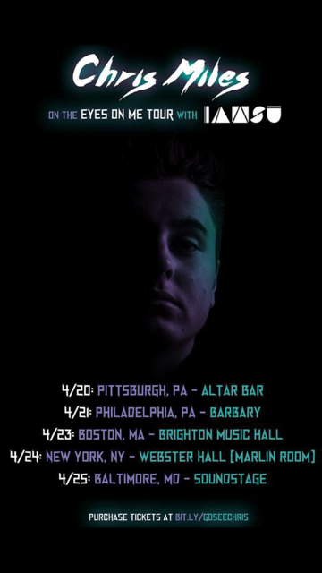 Chris Miles - Eyes On Me Tour - Poster - 2015