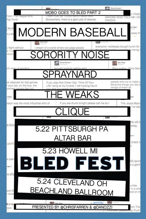 Modern Baseball - Short U.S. Tour 2015 - poster