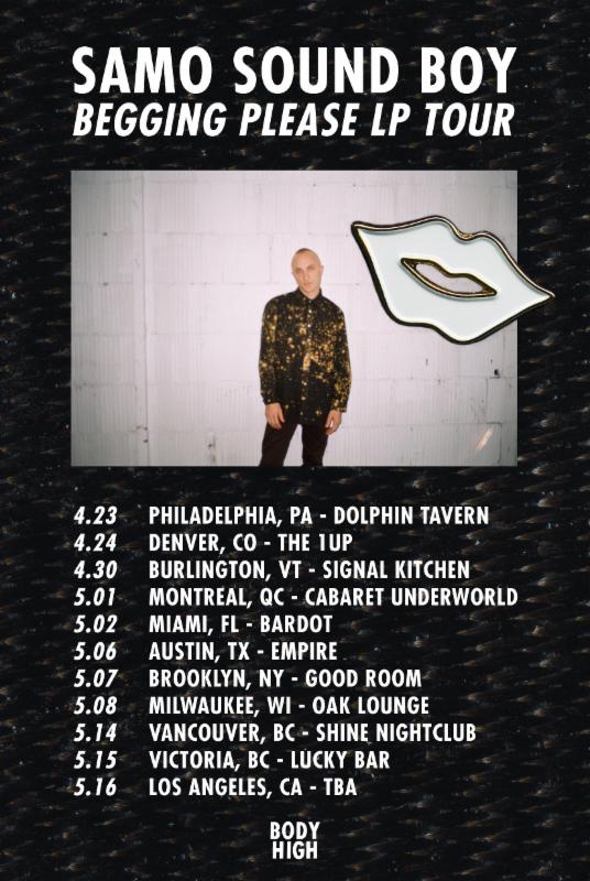 Samo Sound Boy - Begging Please LP Tour - Poster - 2015