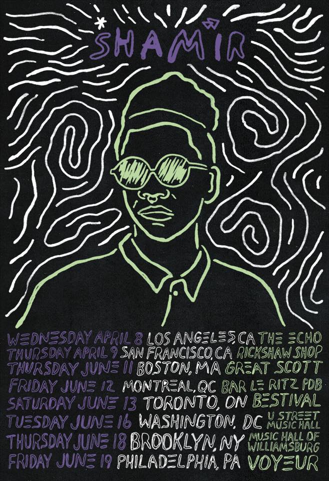 Shamir - 2015 Tour Poster