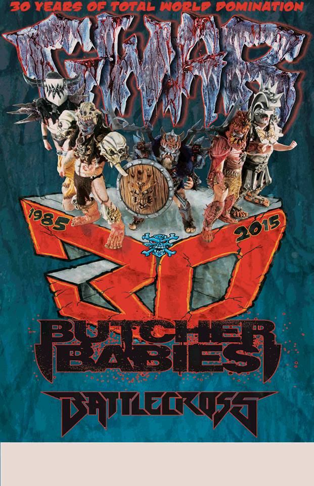 GWAR - 30 Years of Total World Domination Tour - poster