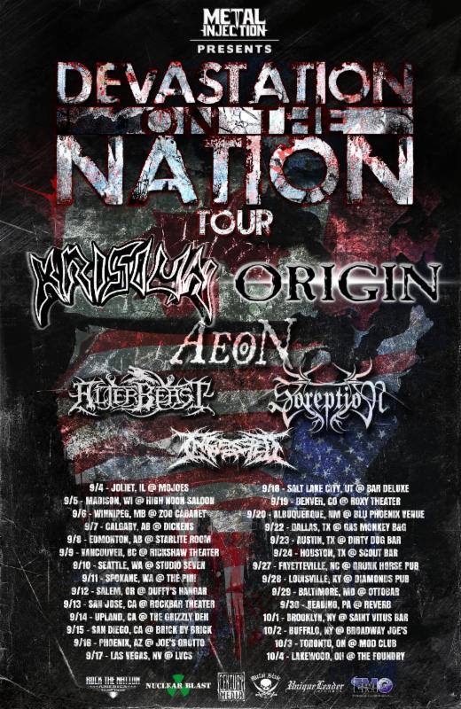 Krisiun - Devastation On The Nation With Origin - poster