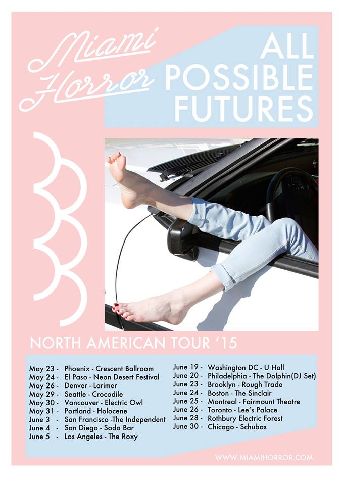 Miami Horror - North American Summer Tour 2015 - poster