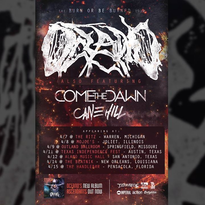 Oceano - The Burn Or Be Burned Tour - poster