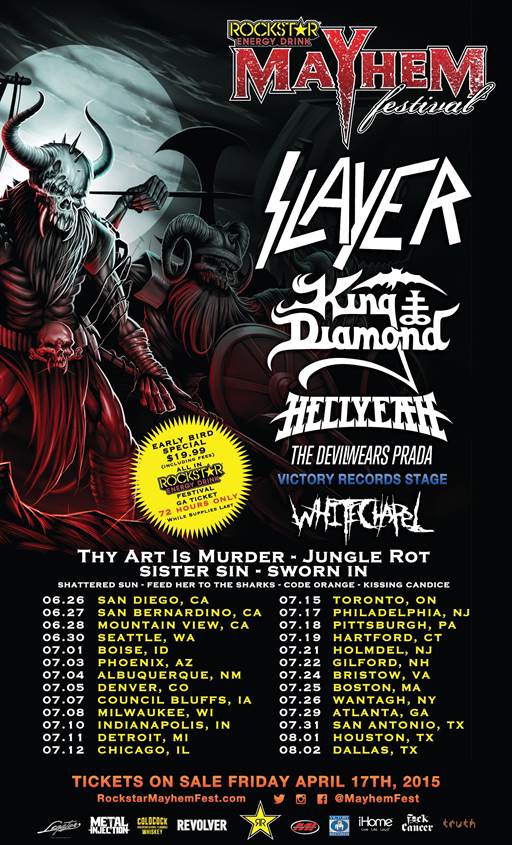 Rockstar Energy Drink Mayhem Festival 2015 - poster