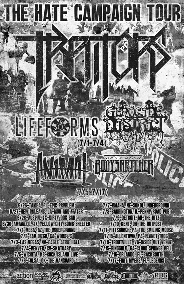 Traitors Summer 2015 Tour
