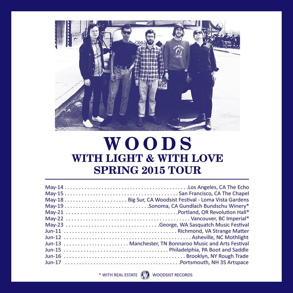 Woods - North American Spring 2015 Tour - poster