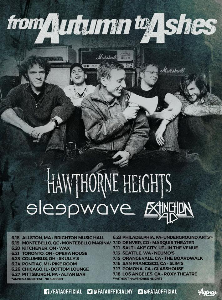From Autumn To Ashes - Summer Reunion Tour 2015 - poster