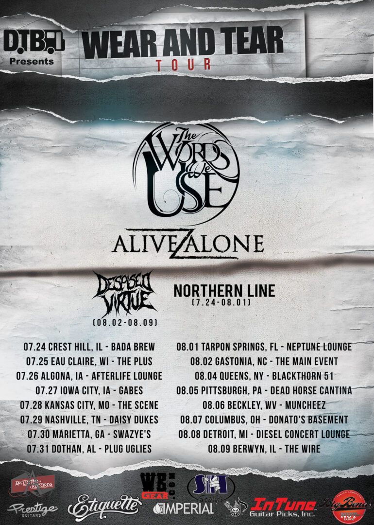 The Words We Use - Wear and Tear Tour - poster
