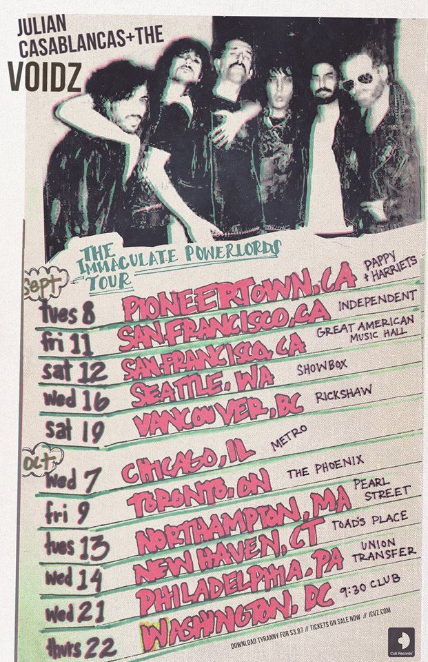 Julian Casablancas + The Voidz - US 2015 Tour