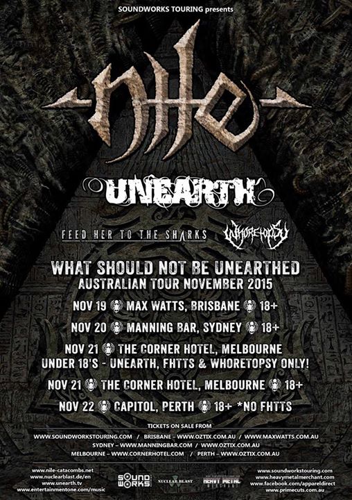 Nile - 2015 Australian Leg Tour Poster
