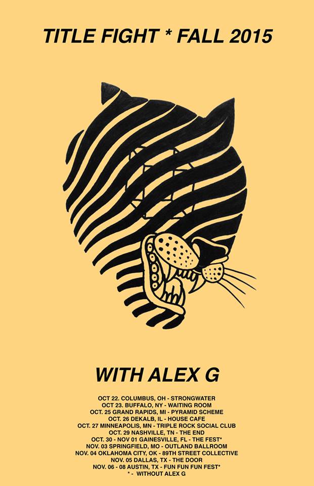 Title Fight - Fall U.S. Tour 2015 - poster