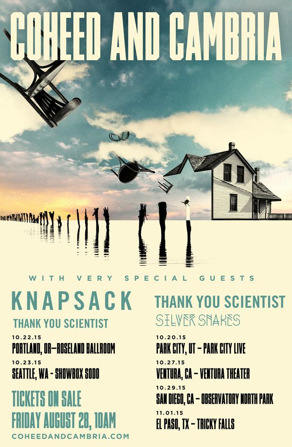 Coheed and Cambria - U.S. Fall Tour 2015 - poster