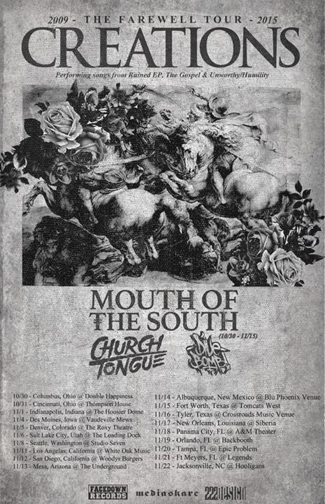 Creations - Farewell Tour - 2015 Tour Poster