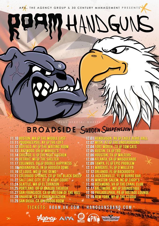 Roam-Handguns-Fall-Coheadlining-tour-poster