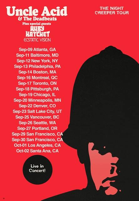 Uncle Acid and The Deadbeats - The Night Creeper Tour - poster