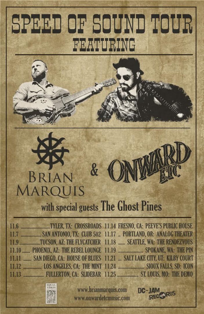 Brian Marquis - Speed of Sound Tour - 2015 Tour Poster