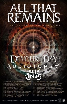 All That Remains - Order of Things Tour - 2015 Tour Poster