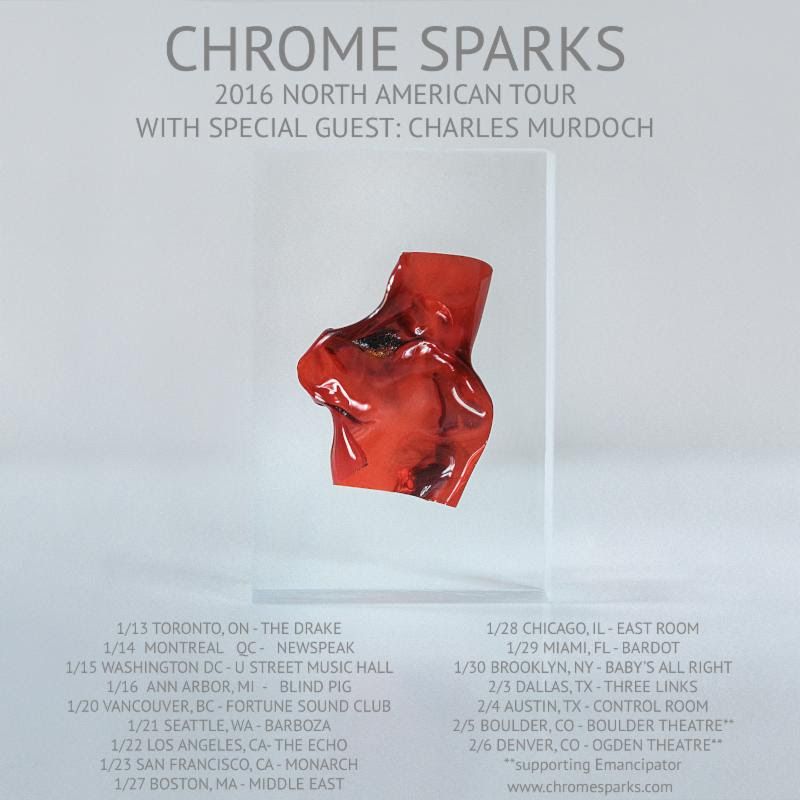 Chrome Sparks - North American Tour - poster