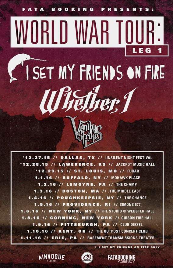 I Set My Friends On Fire - World War Tour - poster