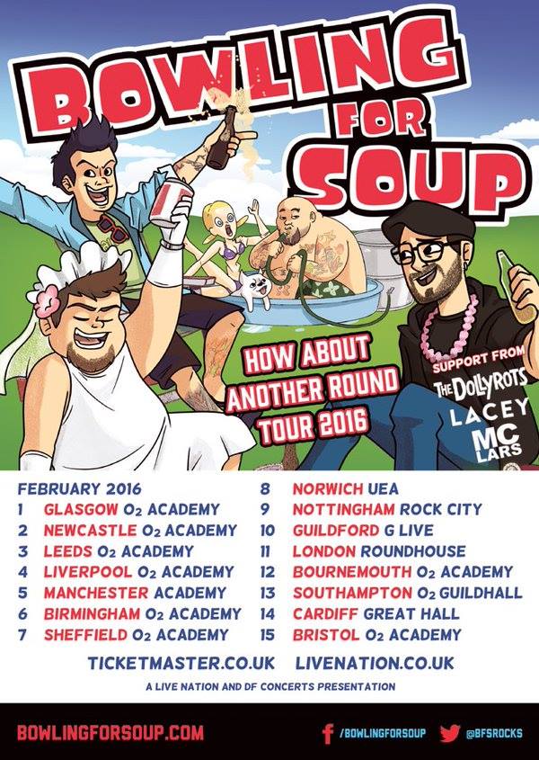MC Lars - Added to Bowling For Soup tour - poster