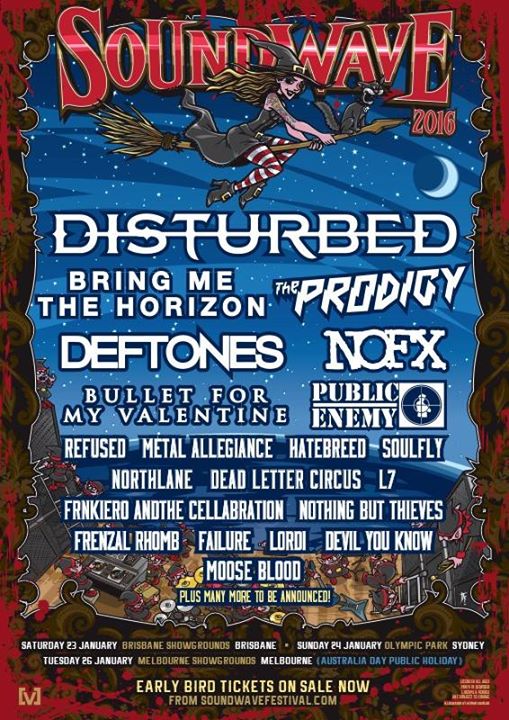 Soundwave - January 2016 Tour - 2016 Tour Poster
