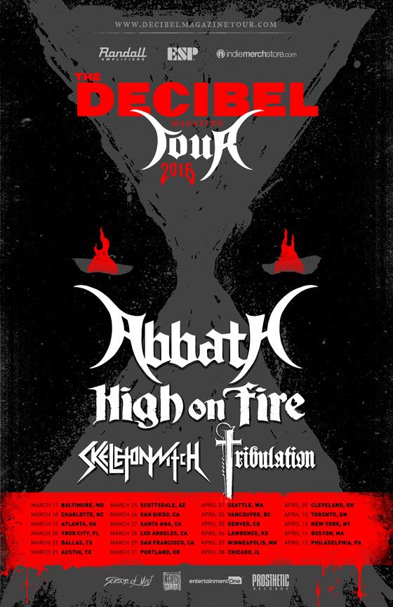 The Decibel Magazine Tour 2016 - poster