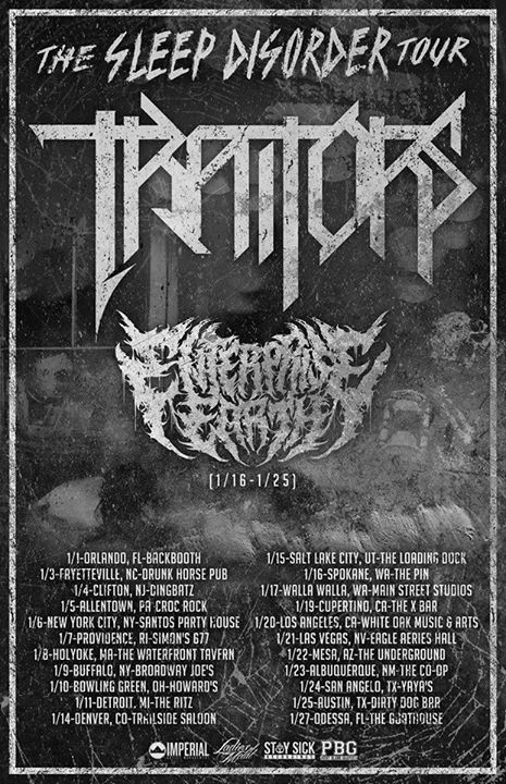 Traitors - The Sleep Disorder Tour - poster