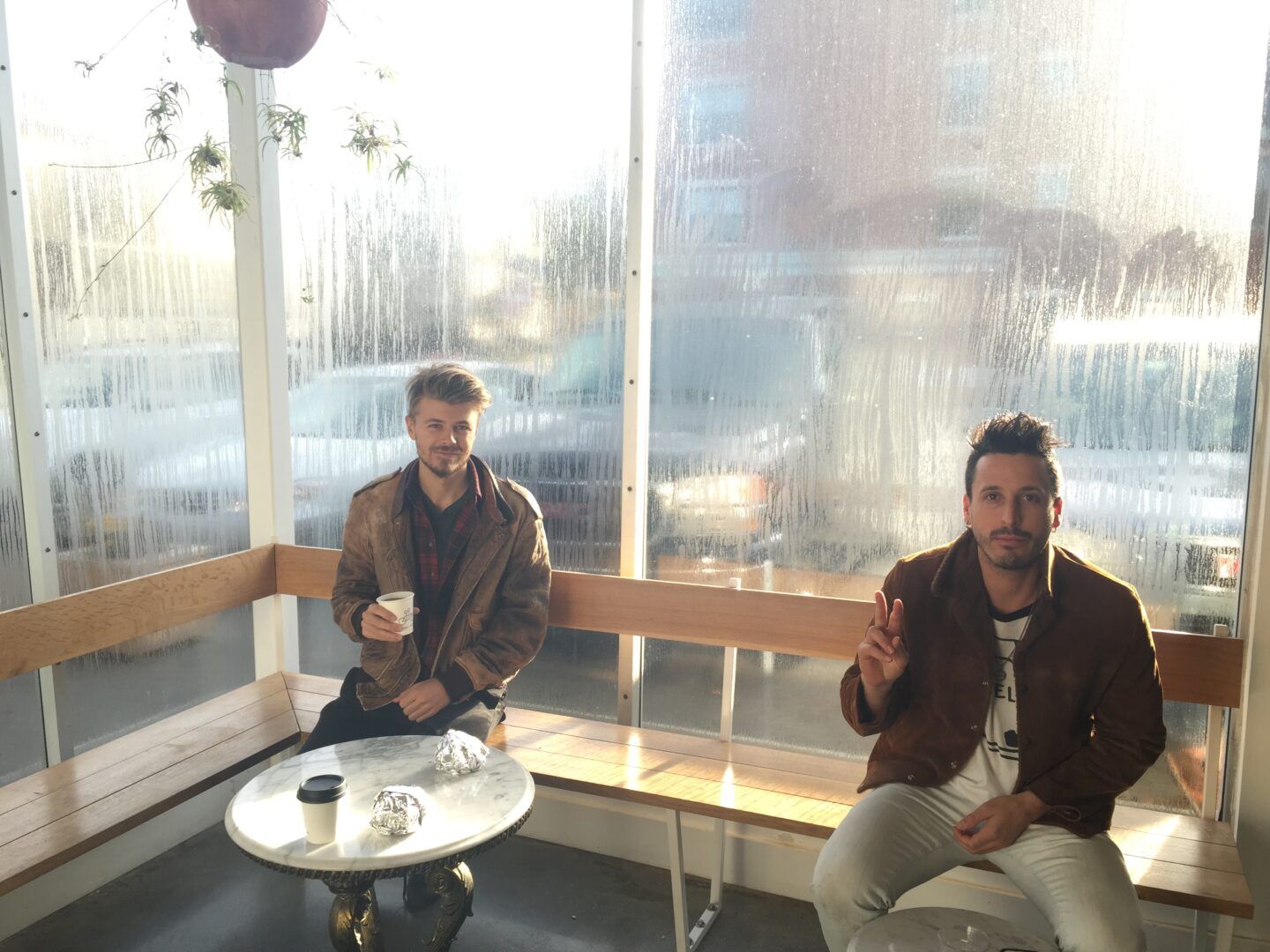 Ryan and Casey at Tandem coffee in Portland, ME