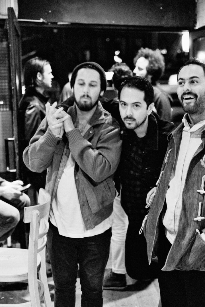 Justin and Andrew out with Eric from Young the Giant.