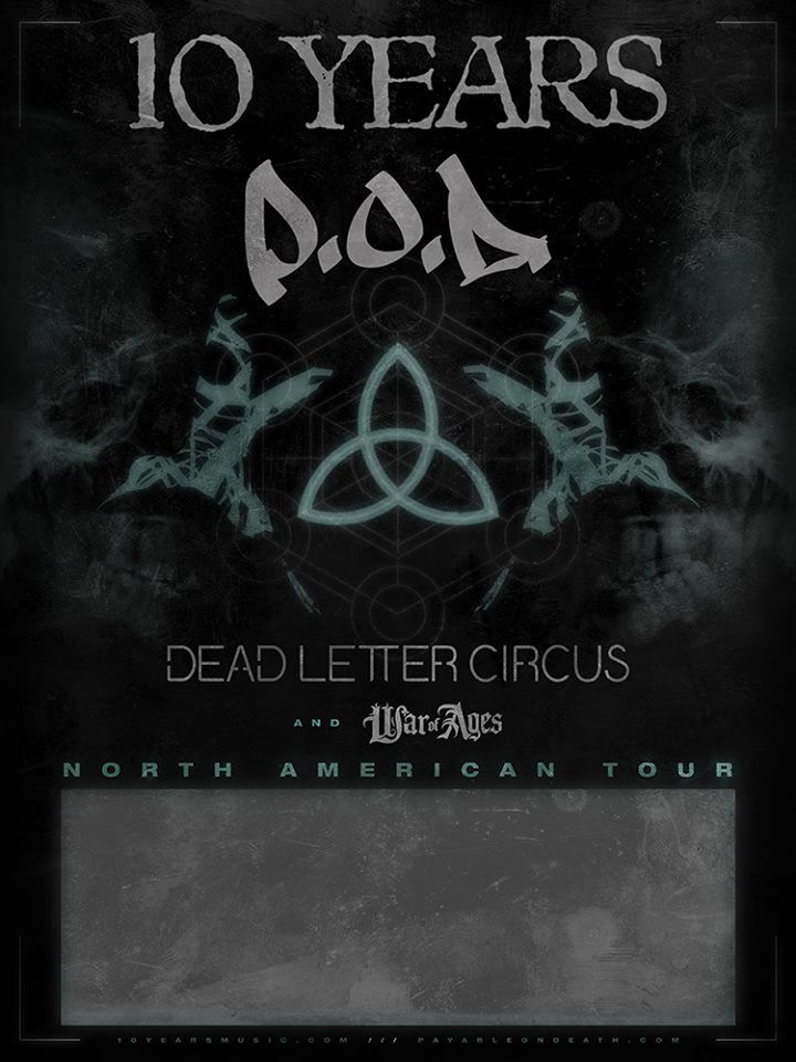 10 Years - North American 2016 Tour - poster