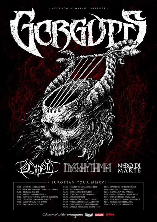 Gorguts - European Tour 2016 - Poster