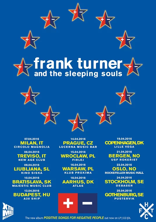 Frank Turner - 2016 Europe tour - poster