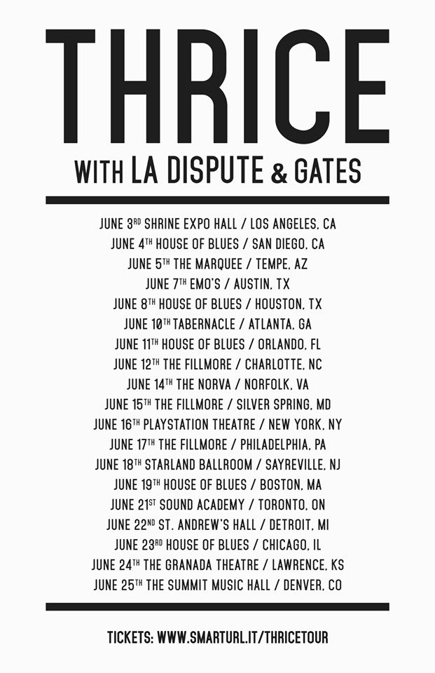 Thrice - Summer Headlining Tour