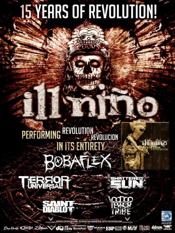 Ill Niño - 15 Years of Revolution Anniversary Tour - poster