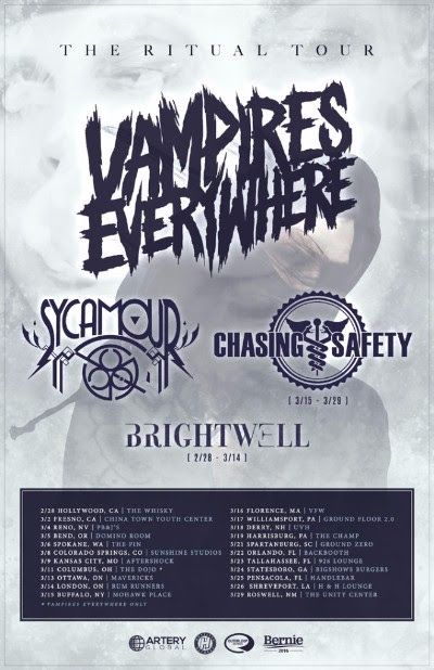 Vampires Everywhere! - The Ritual North American Tour - 2016 Tour Poster