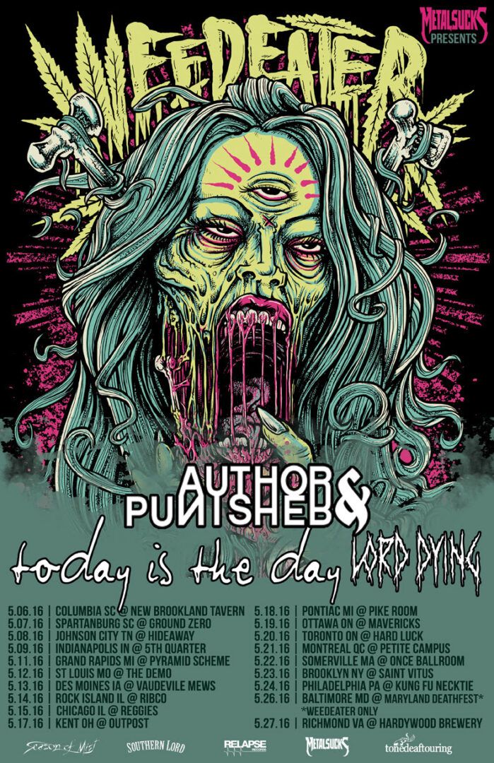 Weedeater - second leg of North American tour- poster