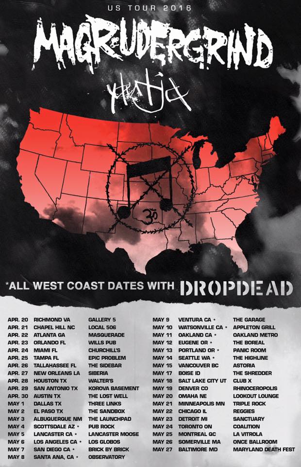 Magrudergrind - US Tour 2016 - poster