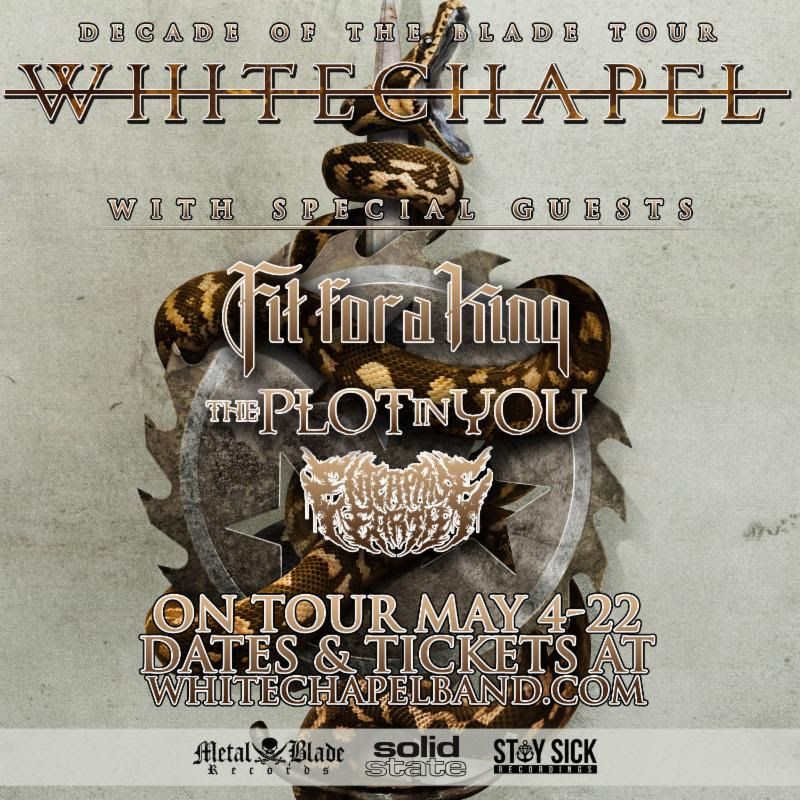 Whitechapel - Decade of the Blade Tour - poster