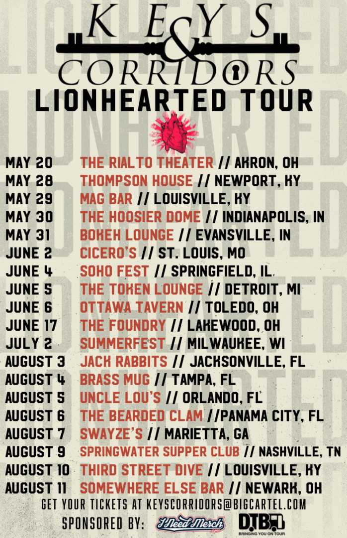 Keys & Corridors - Lionhearted Tour - poster