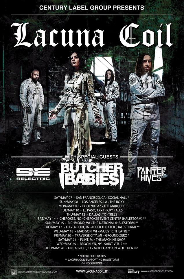 Lacuna Coil - U.S. tour - poster