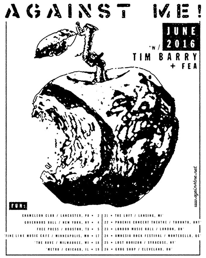 Against Me! - North American tour - poster