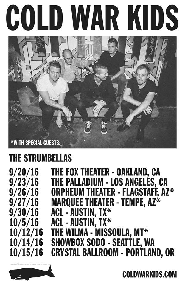 Cold War Kids - Fall U.S. Tour - poster